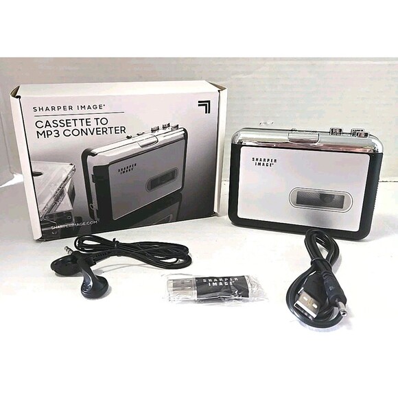 Sharper Image Cassette Tape To Digital MP3 Converter USB Flash Drive TESTED - Picture 1 of 9